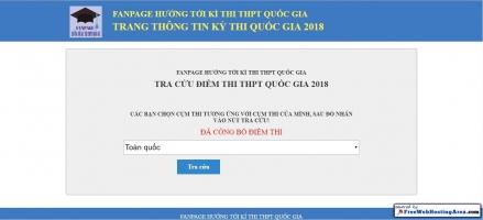 Trang web tra cứu điểm thi THPT 2023